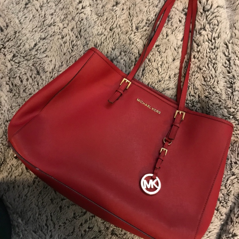 Red Michael Kors bag